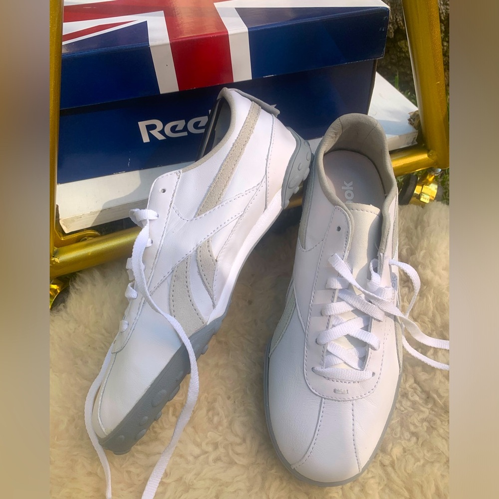 Vintage Reebok White and Gray Sneakers